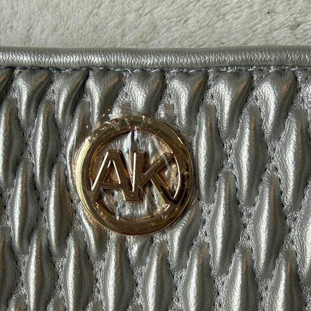 Anne Klein Silver Quilted Purse View 2